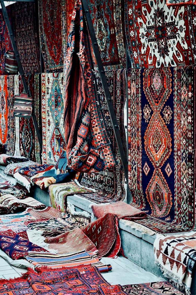 Handmade Carpets On Wall And Floor