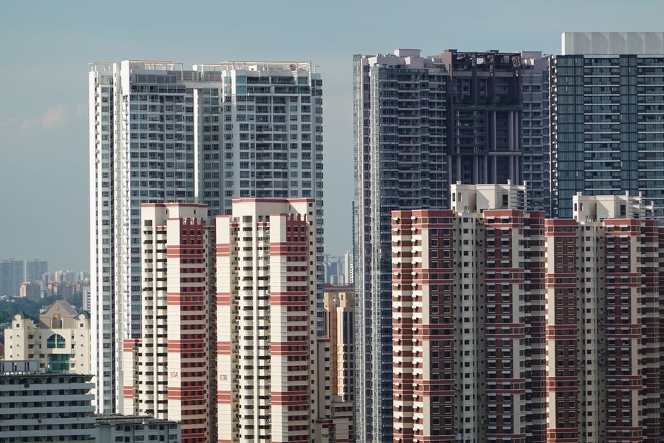 Modern high-rise residential apartment towers in Detroit Modern high-rise residential apartment towers in Detroit
