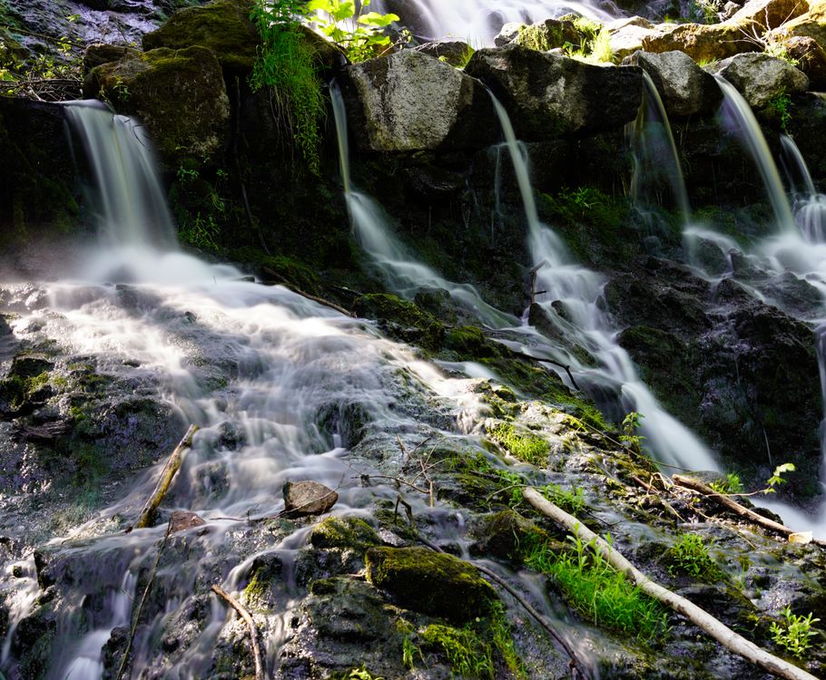 Waterfalls over Rocks · Free Stock Photo
