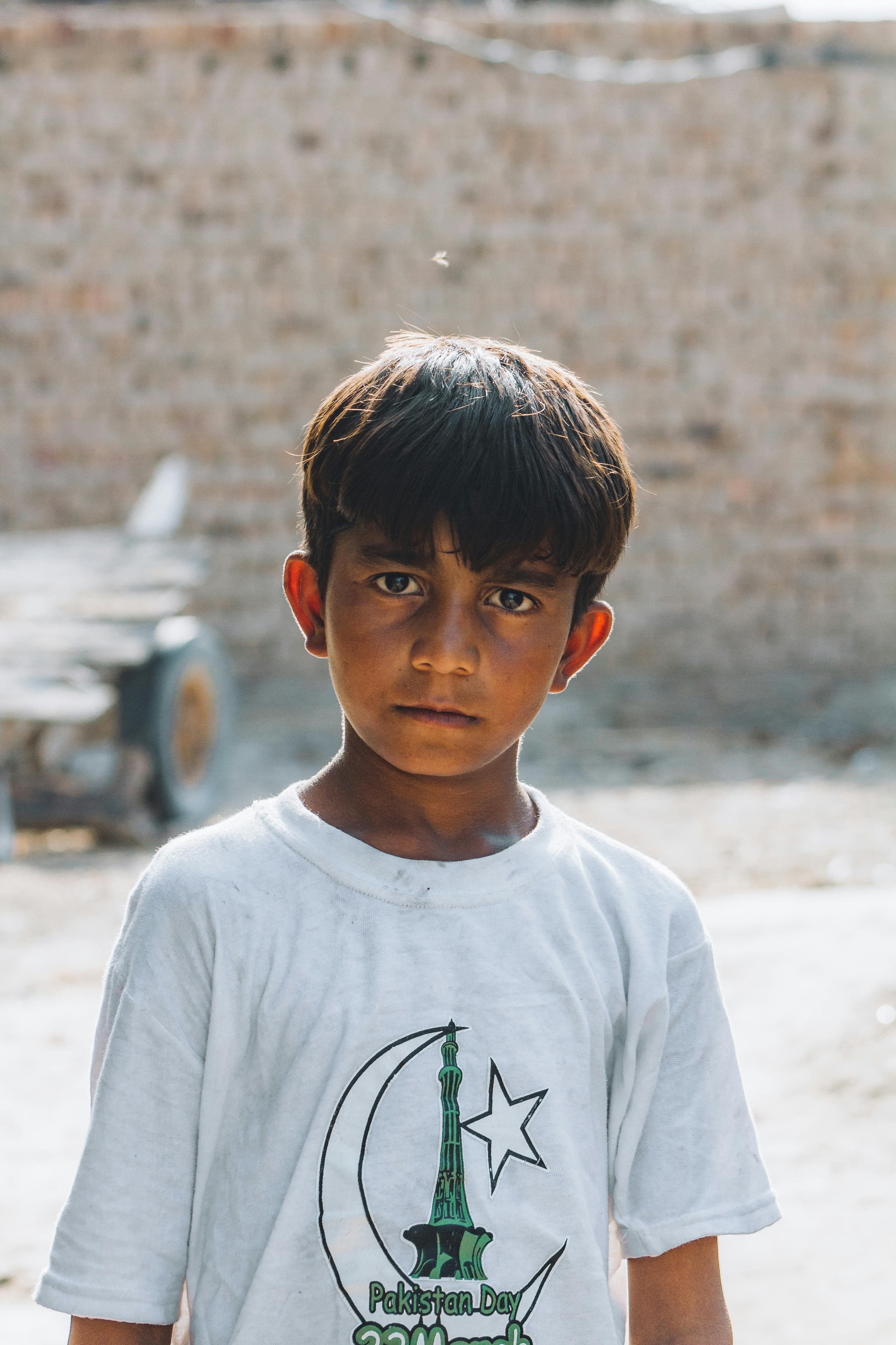 boy in white t shirt