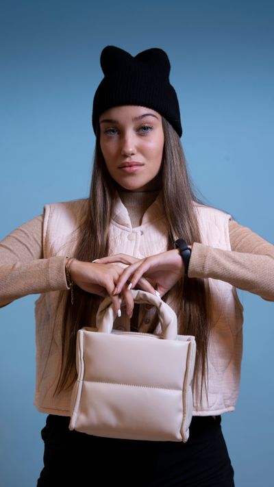 Puffer Vest and Turtleneck