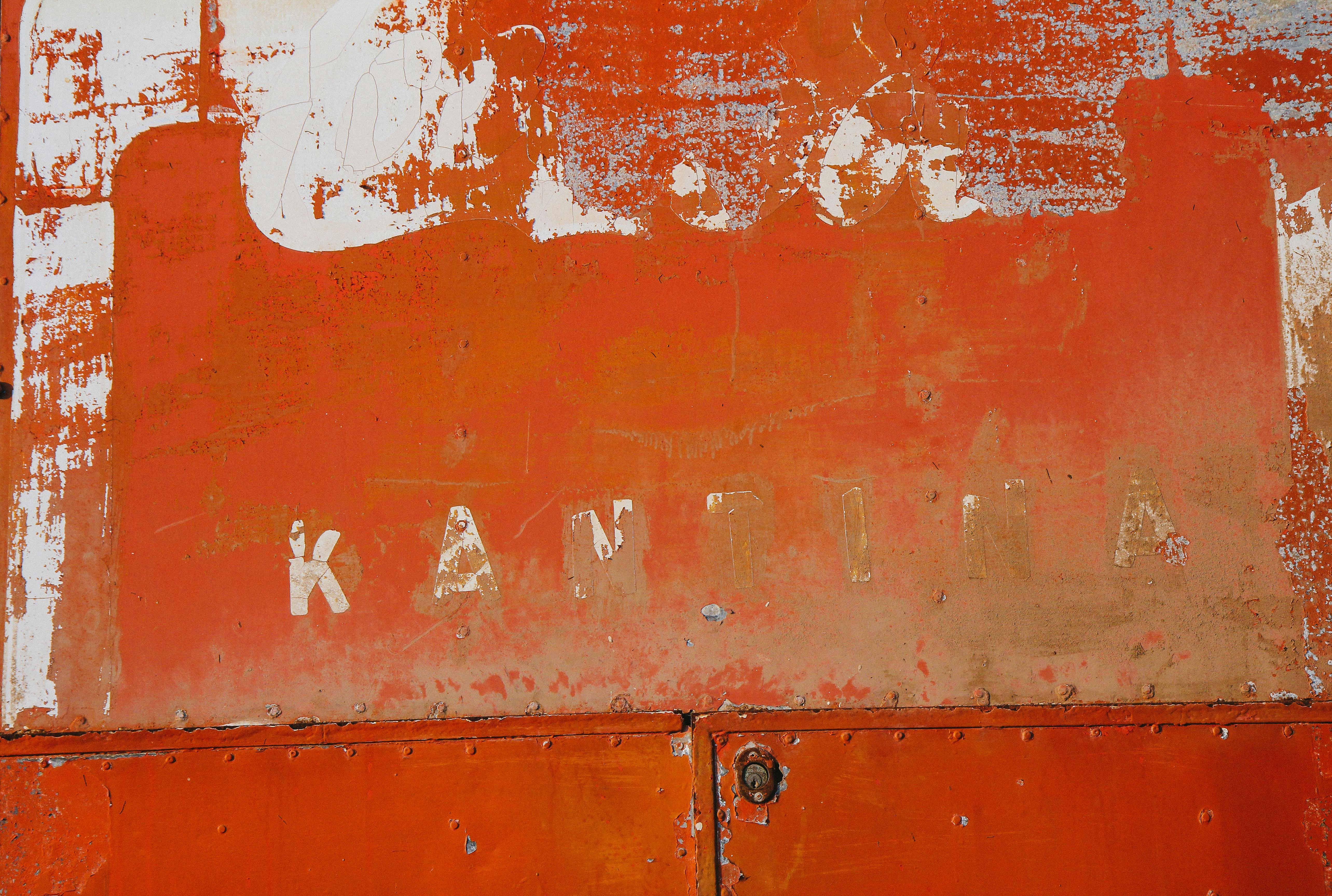 red and white wooden board