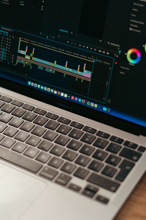 Macbook Air Laptop with Editing Software · Free Stock Photo