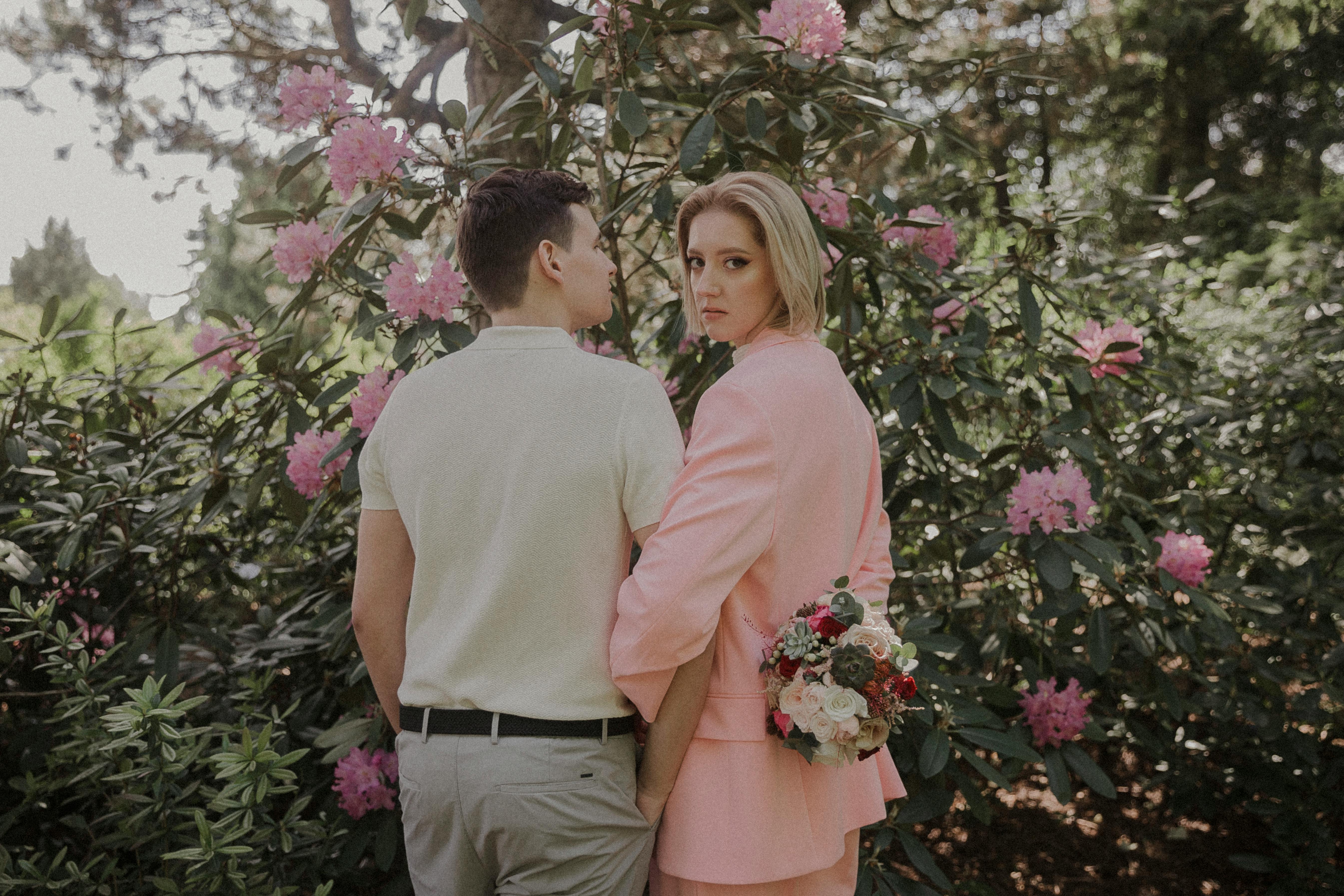Disgusted Woman with Man in Park