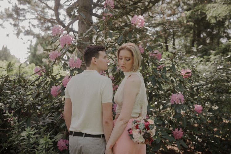 Man And Woman In Garden