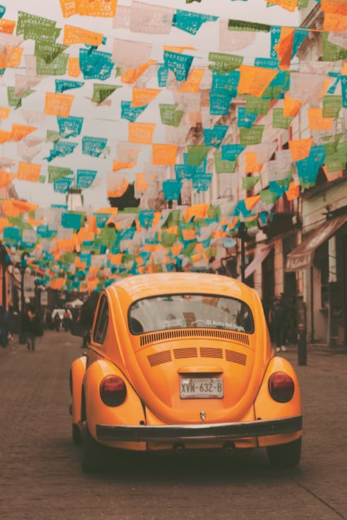 Безкоштовне стокове фото на тему «VW Beetle, автомобіль, апельсин»