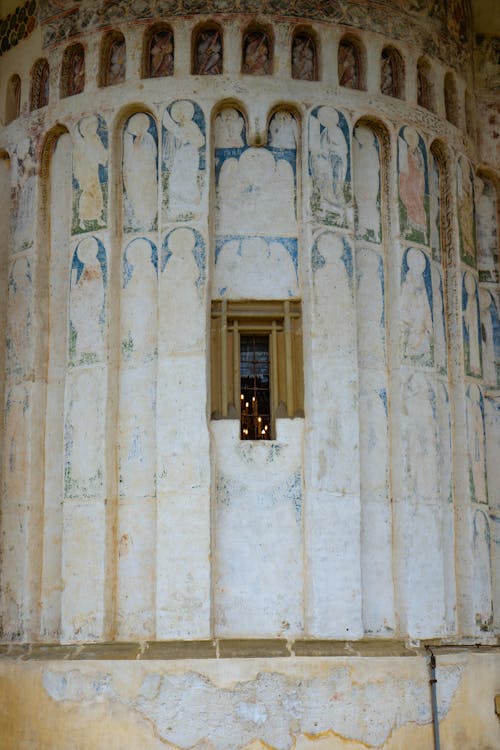 Weathered Wall of One of the Painted Churches of Moldavia