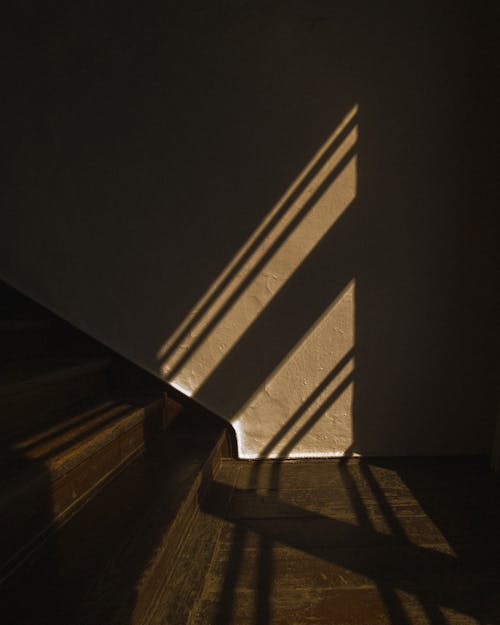 Free Shadows on Wooden Steps Stock Photo