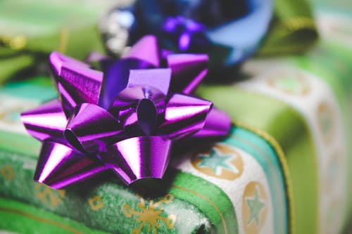 Close-Up Photo of Purple Ribbon