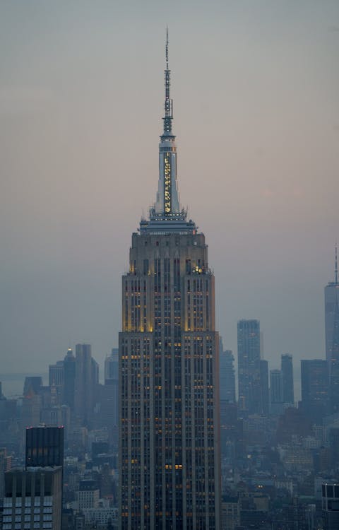 Illuminated ESB at Dusk