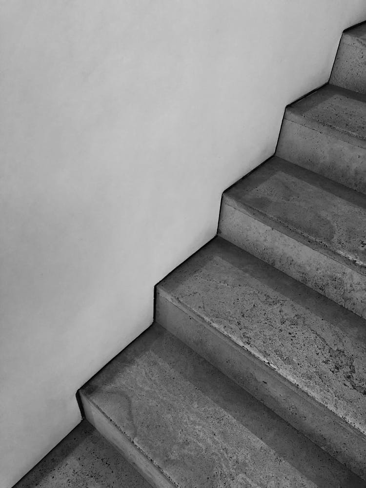 Diagonal Composition Image With Concrete Stairs