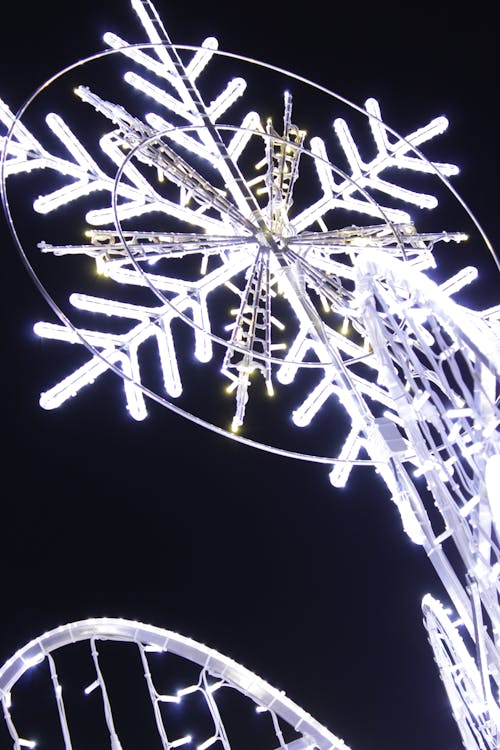 Fotobanka s bezplatnými fotkami na tému ľahký, noc, snehová vločka