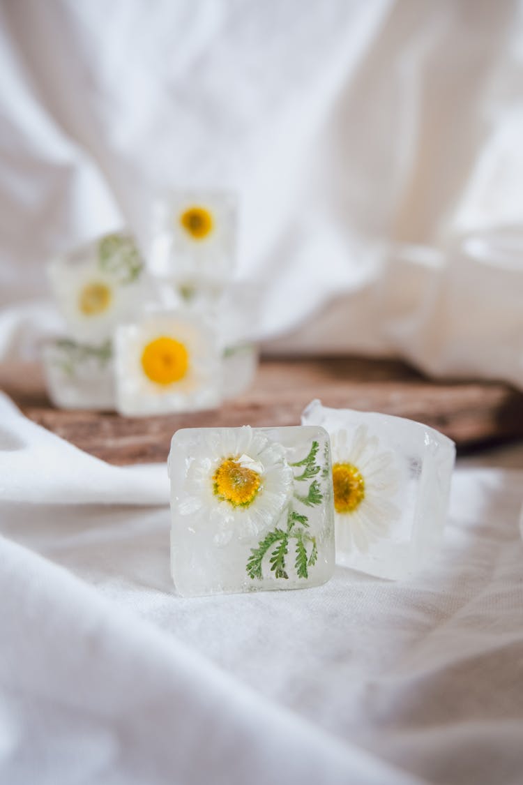 Ice Cubes With Chamomiles