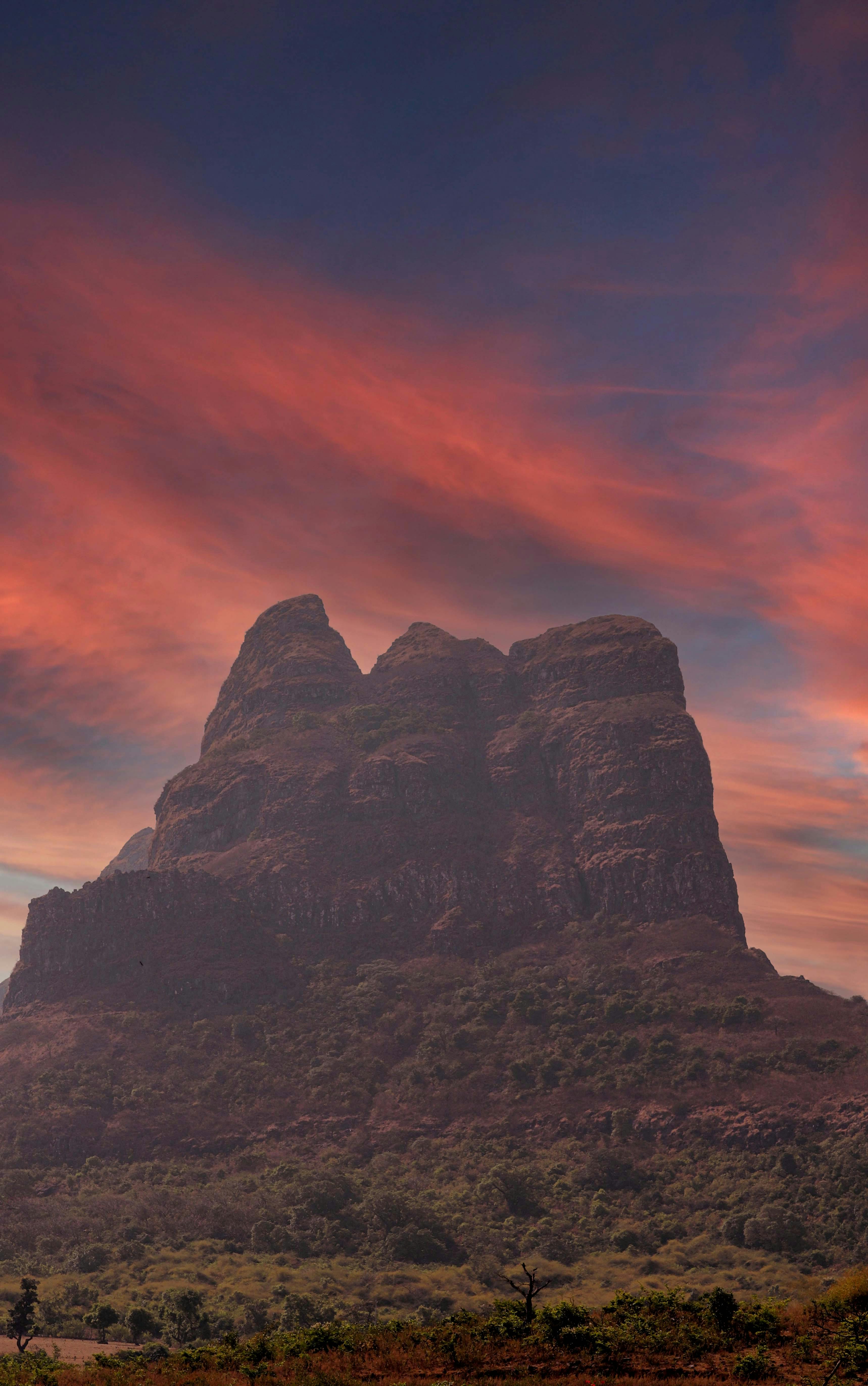 Photo of Red-Colored Mountain · Free Stock Photo