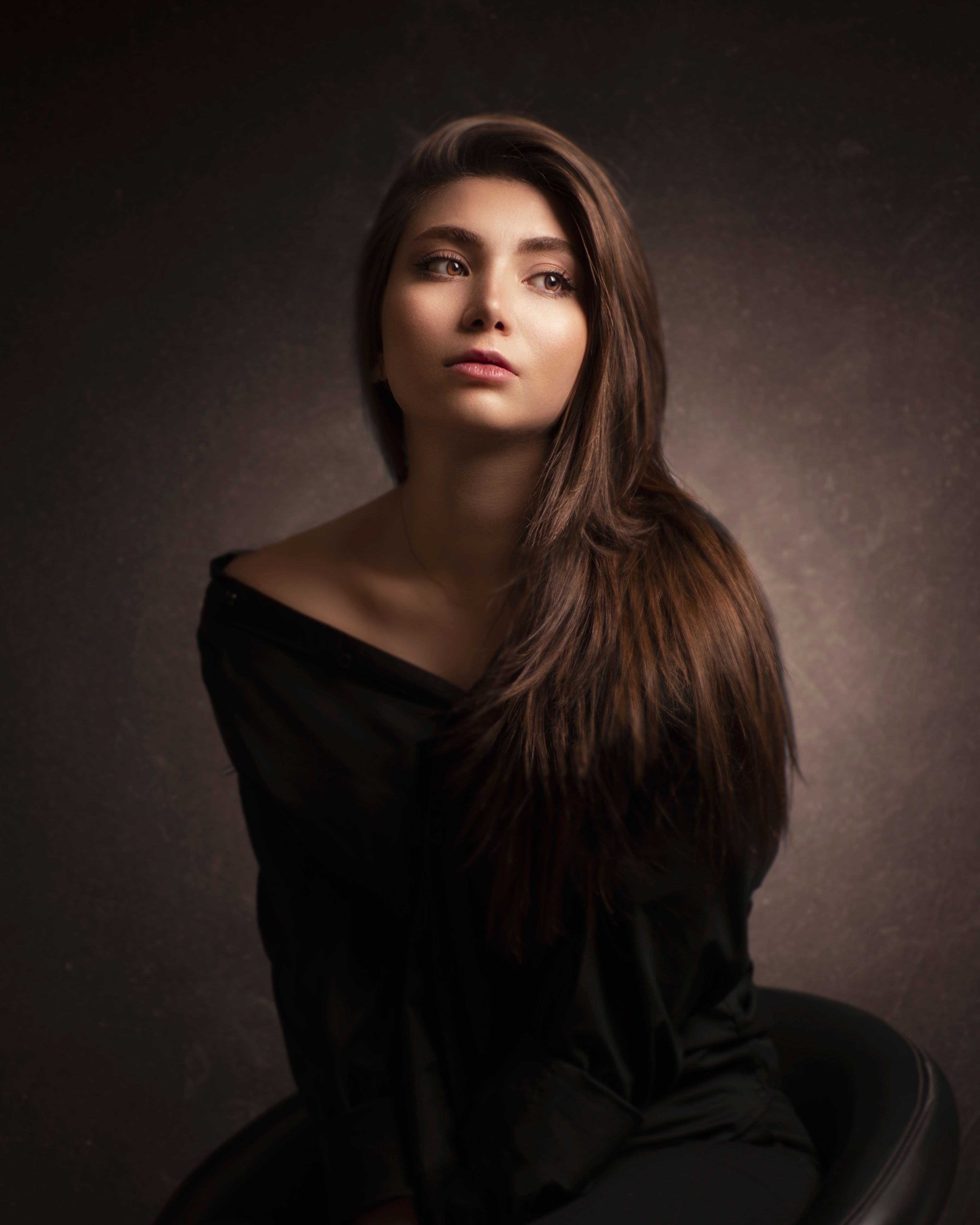 Beautiful Brunette in Black Dress · Free Stock Photo