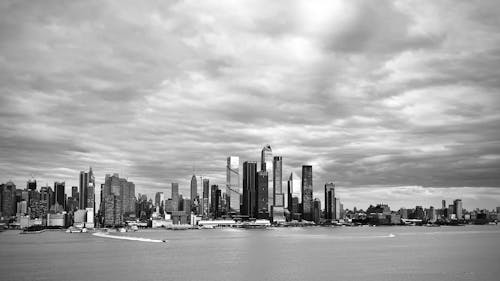 Free Panorama of the Seaside Modern City Stock Photo