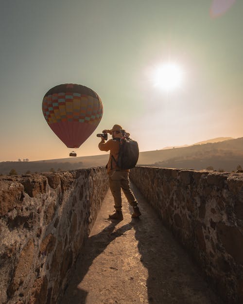 Δωρεάν στοκ φωτογραφιών με αερόστατο, άνδρας, ελεύθερος χρόνος Φωτογραφία από στοκ φωτογραφιών