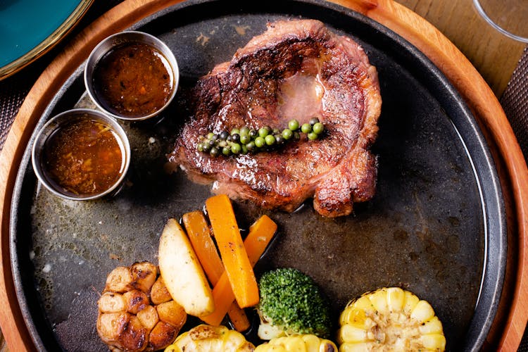 A Steak Served In A Restaurant