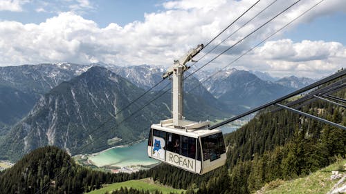 Cable Car in Mountains in Austria