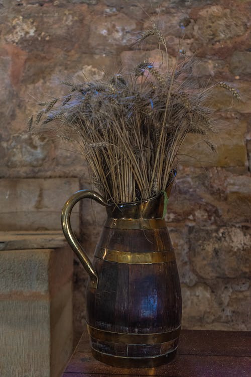 Rye in Brass Bound Wooden Jug