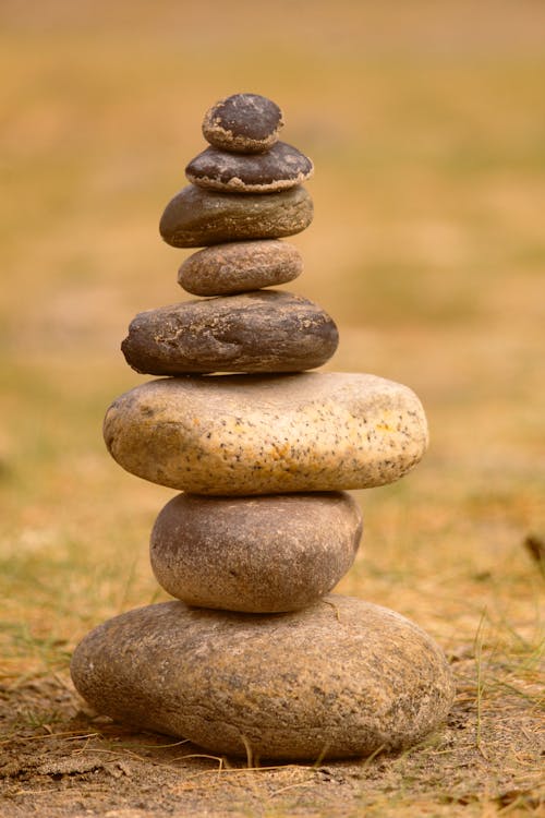 Close-up of a Stack of Rocks 