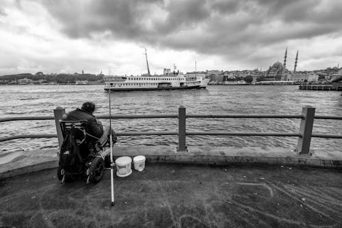 Základová fotografie zdarma na téma bosporus, černobílý, Istanbul