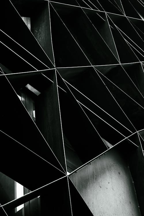 Foto d'estoc gratuïta de abstracte, arquitectura moderna, blanc i negre