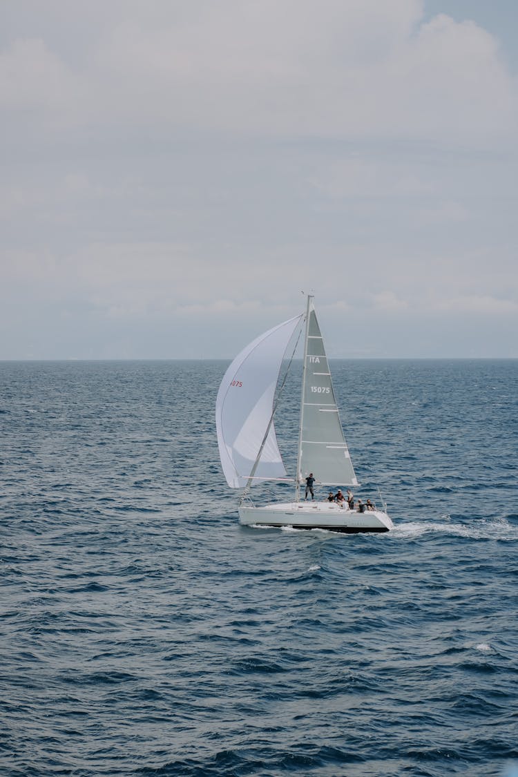 A Sailboat On The Sea 
