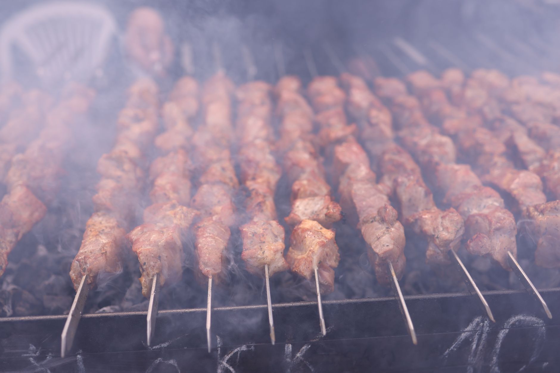Grilled Beef Barg Kabob on skewers