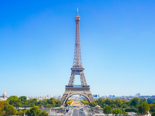 Eiffel Tower on a sunny day in Paris