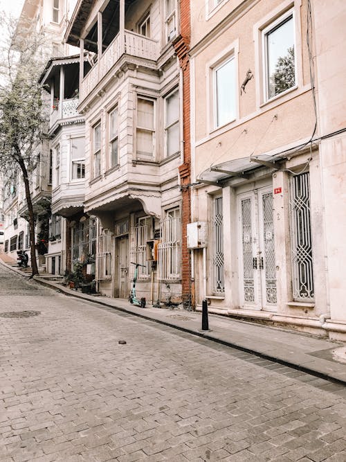 A Street with Historical Turkish Houses 