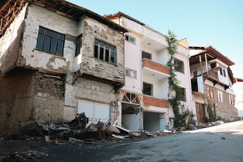 Buildings by Street in Town in Turkey