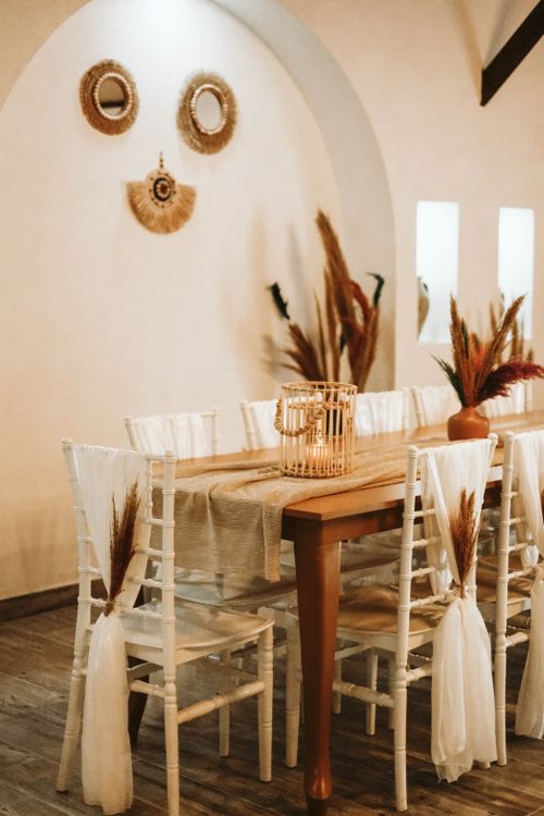 Free Stylish rustic dining room with elegant decor and wooden furnishings. Stock Photo