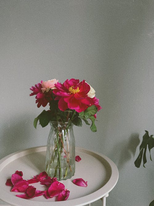 Flowers in a Vase on a Table 