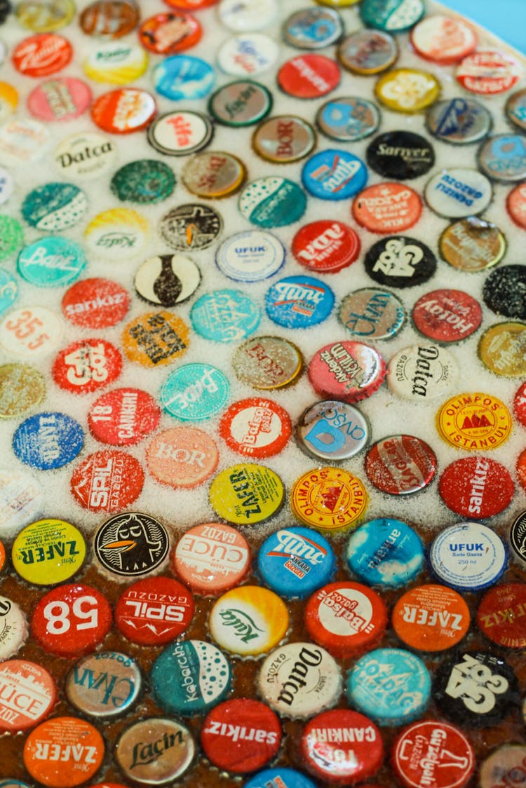 Collection Of Vintage Bottle Caps