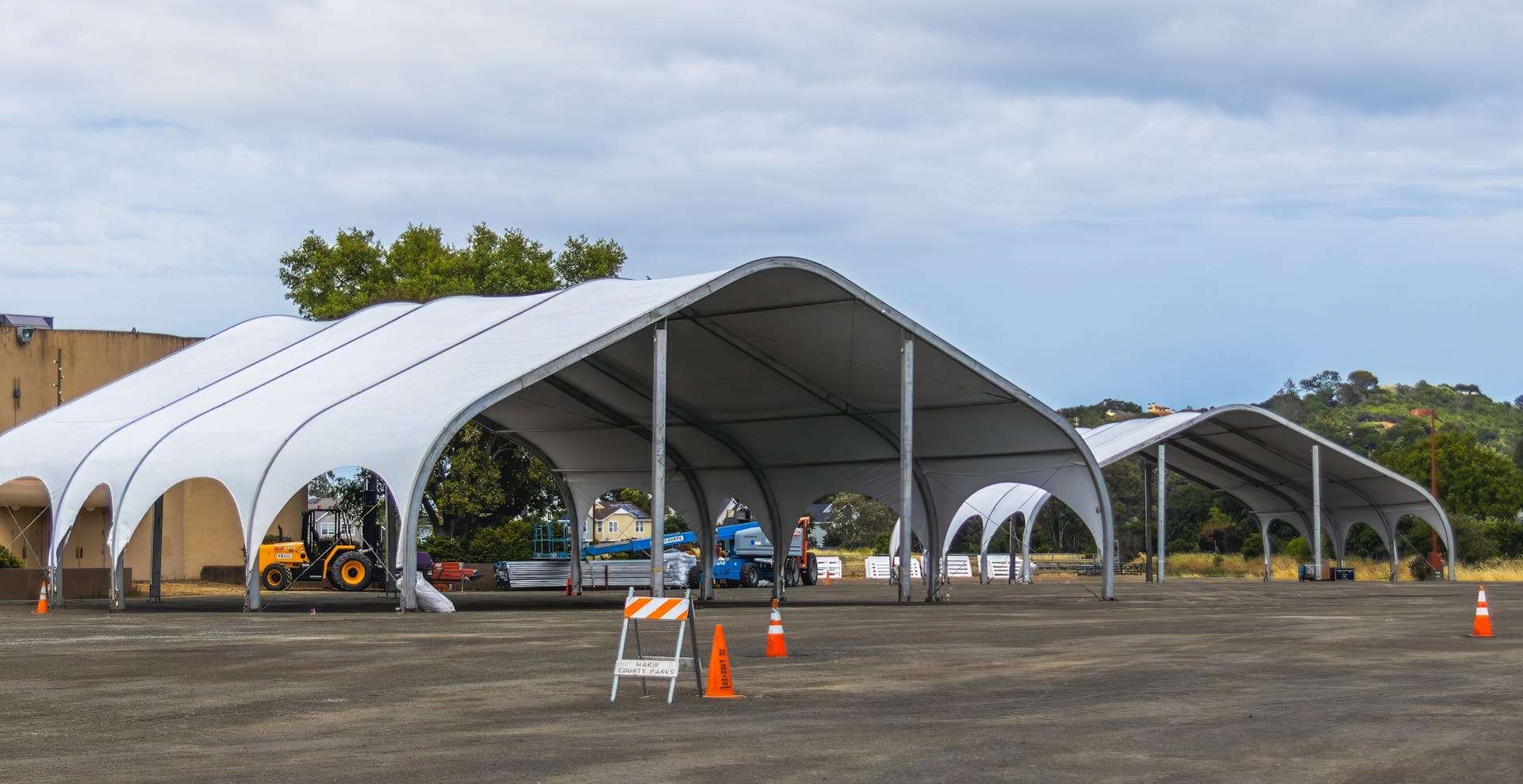 Storage Space with Two Large Canopies