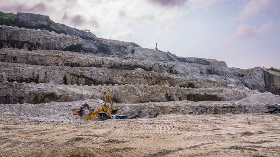 Limestone quarry terraces, photo by Mark Stebnicki on Pexels