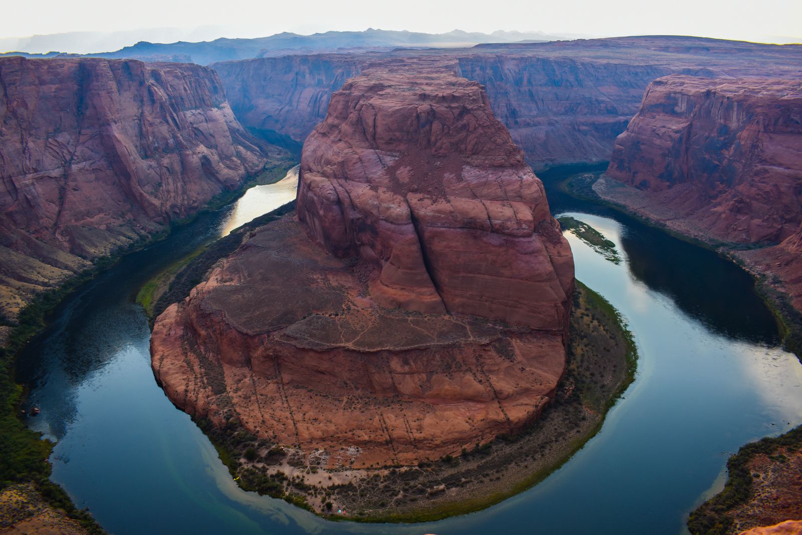 Horseshoe Bend Colorado River aerial