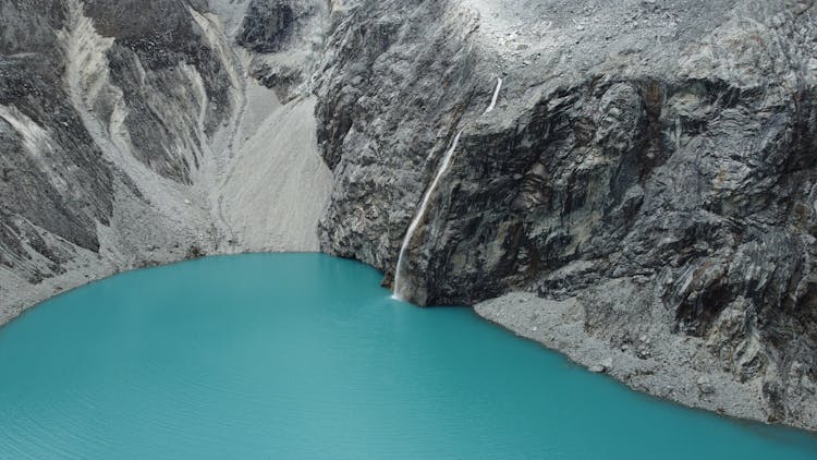 Aerial View Of The Lake 69 Near Huaraz, Peru 