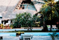 这座宁静的热带度假村，棕榈树郁郁葱葱，还拥有一栋屋顶别墅，非常适合放松