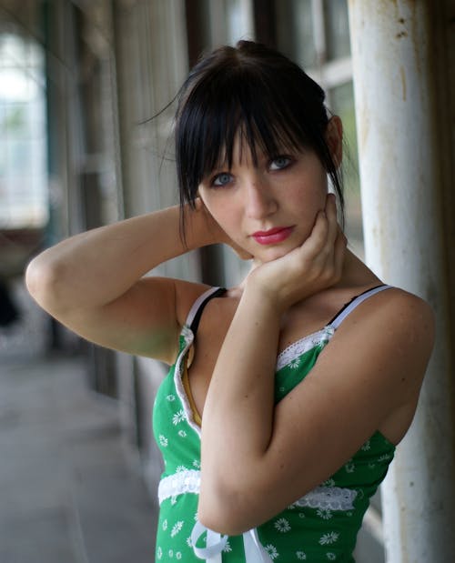 Brunette in Dress