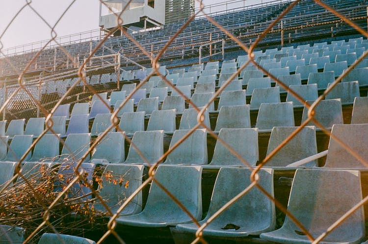 Cyclone Wire And Empty Chairs