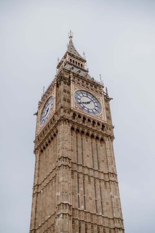 Free A captivating view of Big Ben, a renowned landmark in London, England. Stock Photo