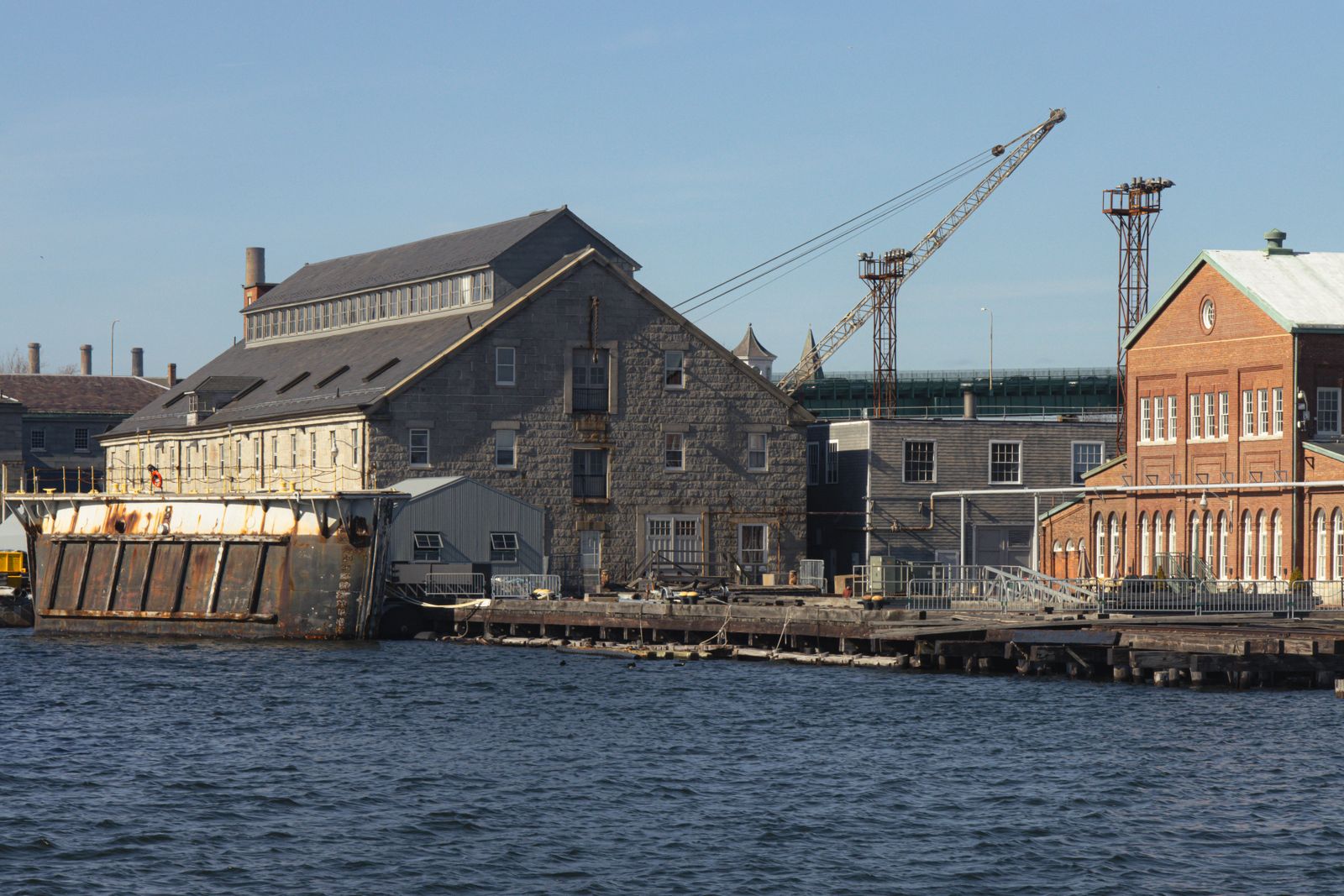 New England Aquarium sits directly on Boston Harbor, a short walk from the financial district