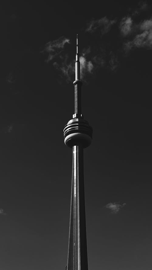 Toronto CN Tower in Black and White