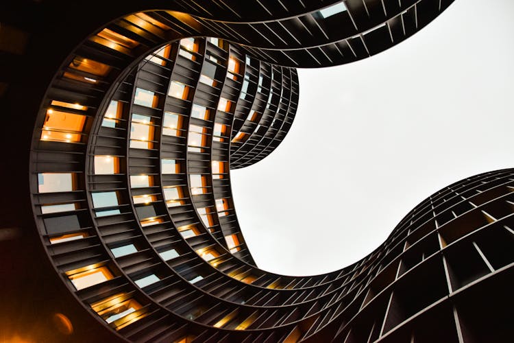 View From Below On Axel Towers, Copenhagen, Denmark