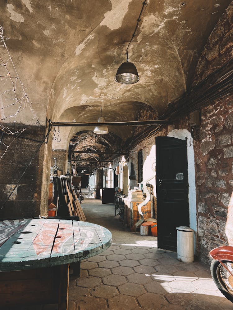 Empty Corridor At Market