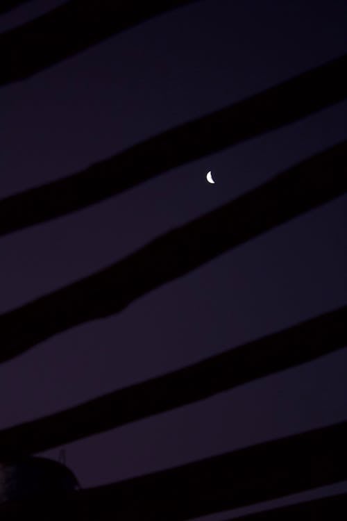 Crescent Moon Glowing against the Sky at Night