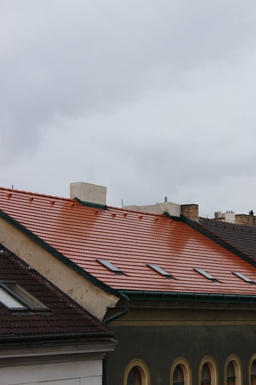 Wet Rooftop During Rain