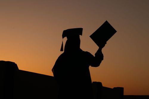 Free graduation cap>> Stock Photo